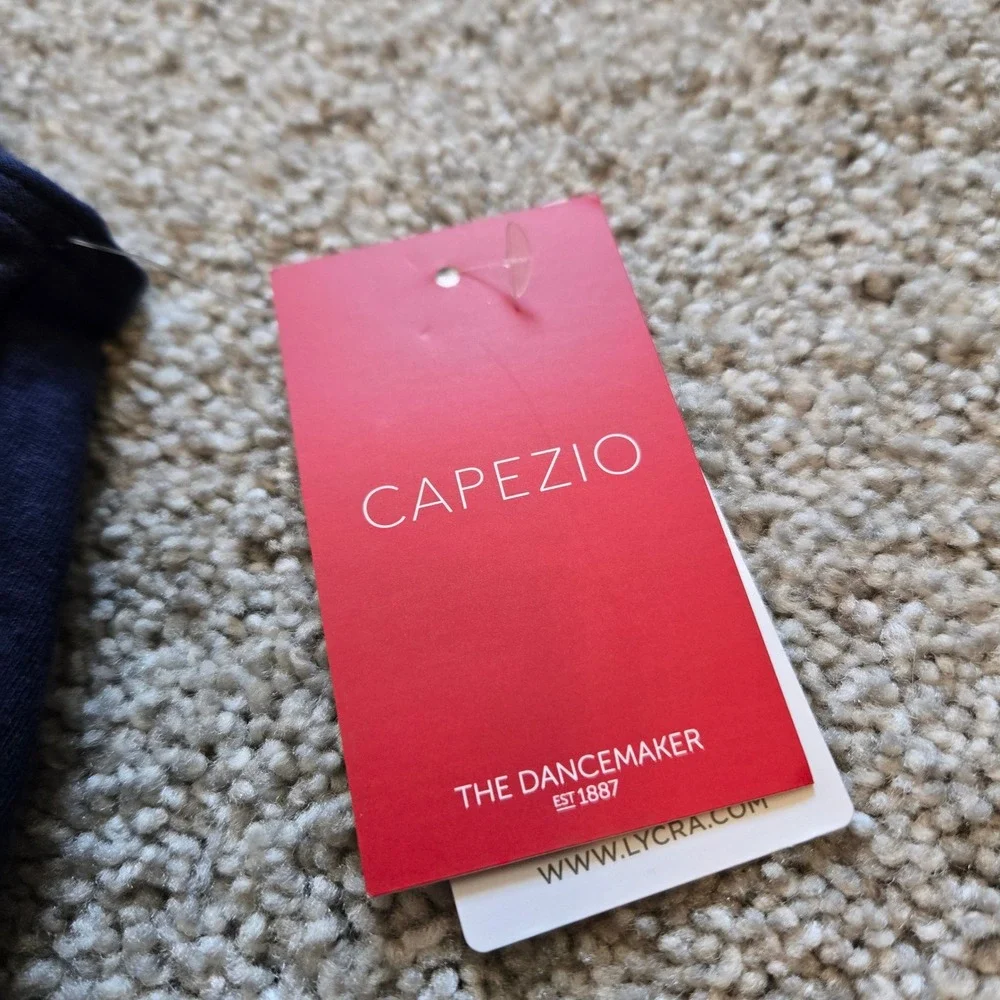 NWT Capezio Girls Navy Blue Tank Leotard CC201C Ballet Dance Gymnastics Large